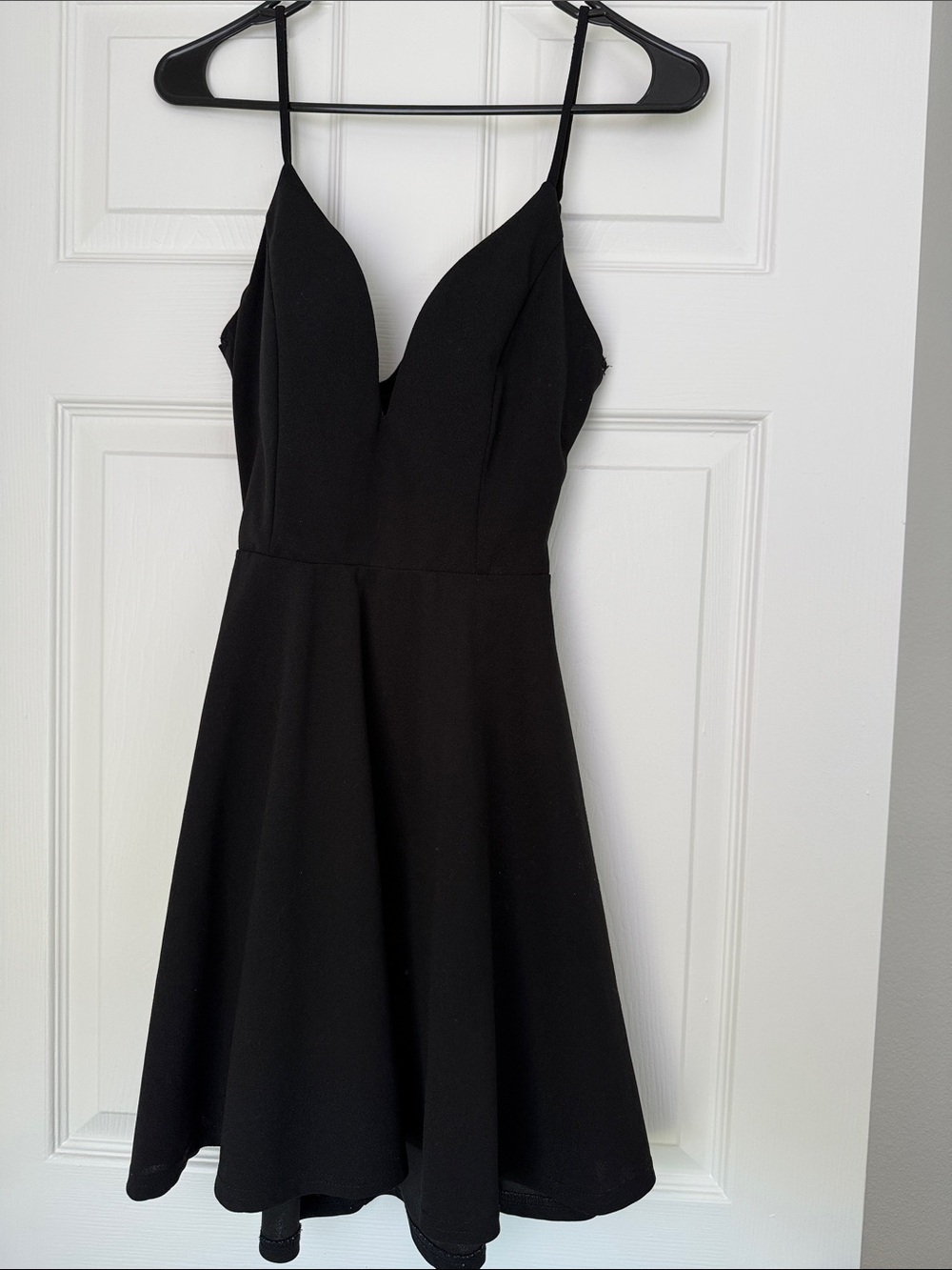 Trac Black Spaghetti-Strap Mini Dress